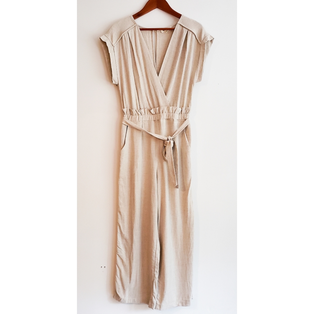 Linen Capri Jumpsuit NWOT